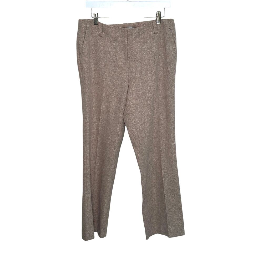 Emanuel Ungaro gold metallic wool blend pant size 10